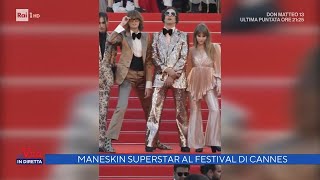 Cannes arrivano i Maneskin red carpet rock per Elvis  La vita in diretta 26052022 [upl. by Nomis780]