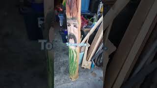 Totem pole wood Spirit carving wood 🪵  Woodworking project diy [upl. by Stepha]