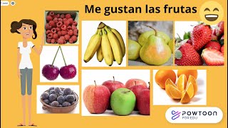 Las frutas Fruit Song in Spanish [upl. by Anicnarf566]