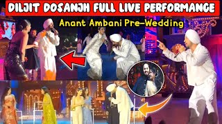 Diljit Dosanjh Full Live Performance At Anant Ambani PreWedding With Kareena Kapoor Shahrukh khan [upl. by Loyce]