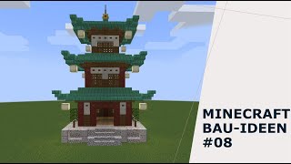 Japanischen Tempel bauen  Tutorial  Minecraft Bau Ideen 08 [upl. by Williamson]