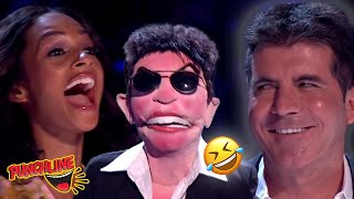 5 HILARIOUS PUPPETS On BGT Simon Cowells Puppet Look a Like [upl. by Virgil186]