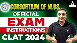 CLAT 2024 Exam Instructions 👩‍🏫  Step by Step Process Explained [upl. by Page]