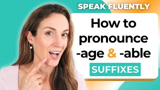 How to pronounce words ending in ABLE amp AGE  English Pronunciation  Suffixes [upl. by Lenhart]