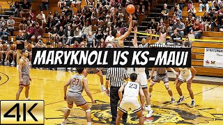 Maryknoll vs KSMaui  Heide amp CookHHSAA D1 Boys Basketball State Championships  4K60FPS [upl. by Akirahs]