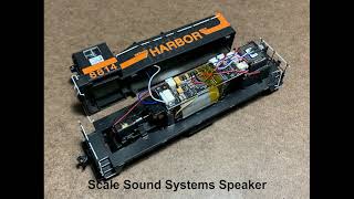 Walthers Mainline NW2SW7 DCCSound Speaker Upgrade Comparison by Scale Sound Systems [upl. by Mount]