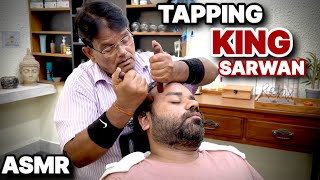 ASMR Woodentool Head amp Back Massage By IndianBarber Sarwan sensoryoverloadasmrcommunityrelaxtion [upl. by Ymia]