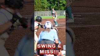 Strikeout in Slow Mo Pitcher Seals the Deal softball [upl. by Oriole]