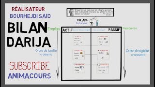 Bilan Comptabilité Bilan comptable الحصيلة المالية للشركة [upl. by Anaeg]