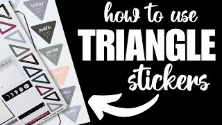 5 Ways to use Triangle Stickers  Planner Tutorials Tips Tricks amp Hacks for Beginners [upl. by Oriaj956]