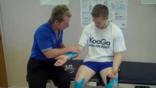 Kinesiology Oedema Taping for the forearm [upl. by Eedeed21]