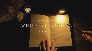 ASMR Whisper Reading  Inaudible Reading  Mouth Sounds [upl. by Moreta]