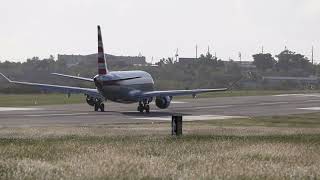 AMERICAN AIRLINESEagle Embraer 175 Inaugural flight to Anguilla Takeoff [upl. by Rehtse]