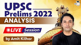 UPSC CSE Prelims 2022 Paper 1 GS Analysis by Amit Kilhor  StudyIQ [upl. by Retep]