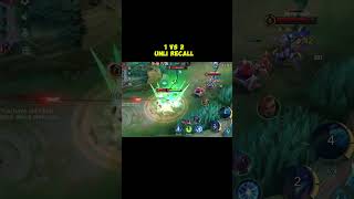 1 vs 2 Recall for  damage mlbb mobilelegends alphamlbb t4rzanml [upl. by Cram]