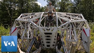 Worlds Largest Fourlegged Exoskeleton Mech Suit Inspires New Sport [upl. by Larena]