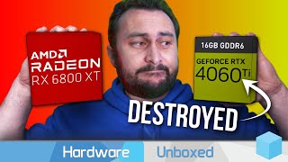 Radeon RX 6800 XT vs GeForce RTX 4060 Ti 16G 40 Game Benchmark  1080p 1440p amp 4K [upl. by Palecek]