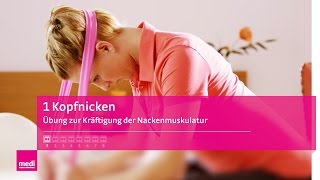 Kopfnicken  Nackenmuskeln trainieren – Übungen gegen Rückenschmerzen [upl. by Goulder735]