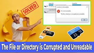 The File or Directory is Corrupted and Unreadable in Pendrive or Memory card [upl. by Nedrud]