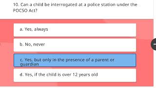 POCSO Training Answers  DIKSHA App Training [upl. by Trautman]