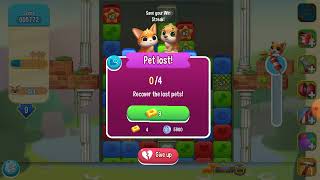 Pet Rescue Saga Level Failed Out of Moves Pet Lost and Out of Combinations New Games 💔 [upl. by Namad]