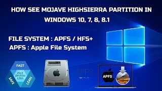 MOJAVE HIGHSIERRA APFS PARTITION SEEN IN WINDOWS 107881 [upl. by Lehacim]