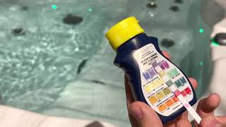 Testing your spa with Bromine Test Strips [upl. by Luapnhoj]