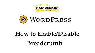 How to EnableDisable BreadCrumb on Car Repair Theme [upl. by Ddot]