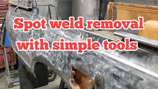 Spot weld removal with simple tools [upl. by Esinrahc]