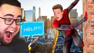 Reacting to SPIDERMAN Fights Crime Parkour [upl. by Wynn]