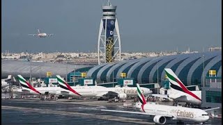 Indigo Bangalore Flight Landing at Dubai International Airport [upl. by Cypro]