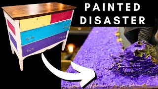 Ep 78 Amazing RESTORATION of Nasty Painted ANTIQUE DRESSER [upl. by Eceinal]