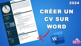 Créer un CV Gratuitement et Facilement avec Word [upl. by Ddot31]