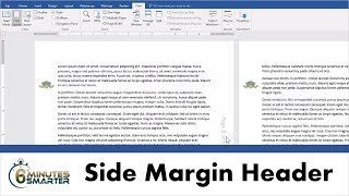 Adding Headers to the Left or Right Margins of a Word Document [upl. by Meesak]