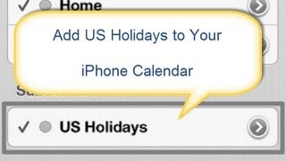 How to Add US Holidays to iPhone Calendar [upl. by Luz]