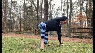 Moving into Mantis from Wide Lunge  Bowspring Yoga Twist [upl. by Cirdec747]