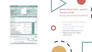 Bulletin de paie corrigé partie 2  Régularisation des charges sociales et fiscales [upl. by Nirb851]