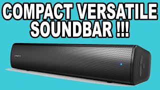 Creative Stage Air V2 Compact UnderMonitor Soundbar Review [upl. by Esaertal]