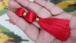 Make Perfect Decorative Tassel from Ribbon  Easy Method खूबसूरत लटकन बनाने का आसान तरीका [upl. by Rogerio145]