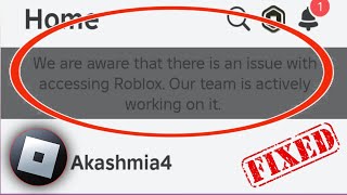 We are aware that there is an issue with accessing Roblox Our team is actively working on it2024 [upl. by Sanders]