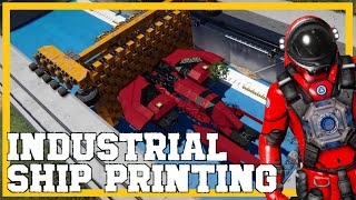 SPACE ENGINEERS fully industrial ship printing [upl. by Dlorej760]