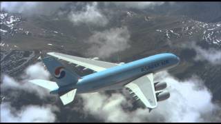 Primer vuelo del Airbus A380 de Korean Air [upl. by Assilak350]