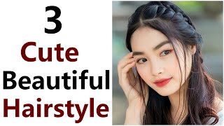 3 Cute and simple hairstyle  easy hairstyles  simple hairstyle  hairstyle [upl. by Louanne645]