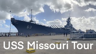 USS Missouri Pearl Harbor TOUR [upl. by Nrevel]