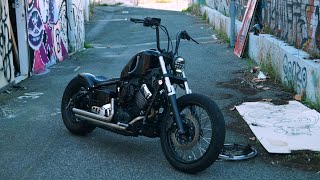 Custom Yamaha XVS650 bobber walkaround [upl. by Ivets967]