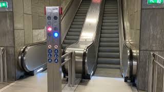 Gelsenkirchen Germany 4x ThyssenKrupp Escalator ride at Musiktheater Stadtbahn Station [upl. by Arihat676]