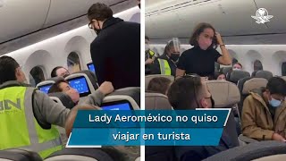 Exhiben en redes sociales a mujer que retrasó un vuelo la llaman quotLady Aeroméxicoquot [upl. by Tahmosh701]