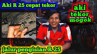 Mengatasi yamaha R 25  R15  VIXION mogok  Aki yamaha R 25  R15  VIXION cepat tekor [upl. by Kistner]