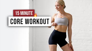 15 MIN TOTAL CORE  ABS Workout  No Equipment No Repeat Home Workout to strengthen your core [upl. by Gold]