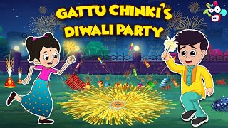 Gattu Chinki’s Diwali Party  Diwali Fun with Family  English Cartoon  Moral Story  PunToon Kids [upl. by Aneleiram99]